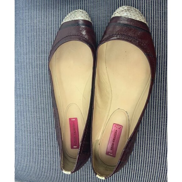 Reed Krakoff womens shoes snakeskin flat slip on ballet size 7 - Picture 2 of 7